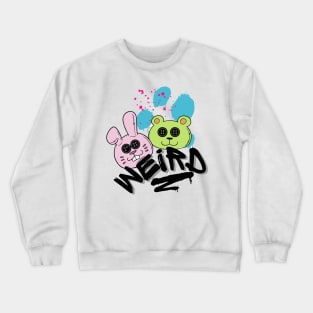 evil teddy bears. buttons. strange. colorful Crewneck Sweatshirt